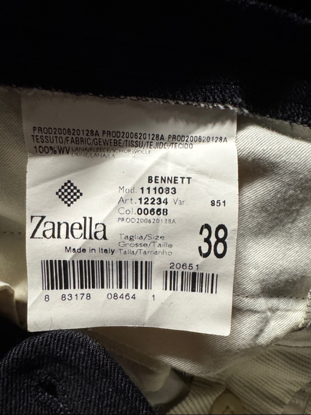 Zanella Black- Charcoal Trousers, 38 - Picture 3 of 6